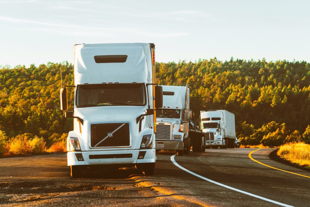 Truck on road