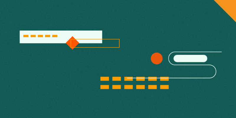 green textured background withg orange, yellow, and light green abstract shapes