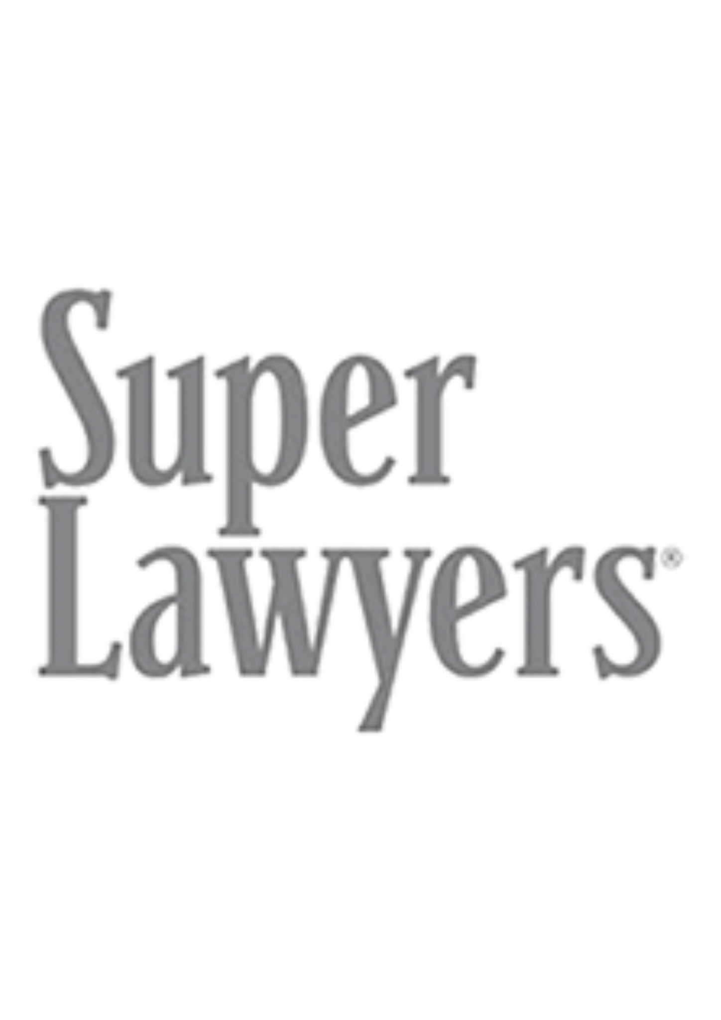 Super Lawyers Badge in grey font